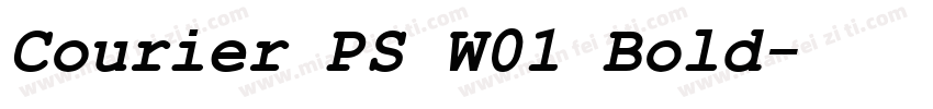 Courier PS W01 Bold字体转换